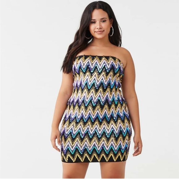 Forever 21 • Sequin Shiny Dress NWT - Picture 2 of 14